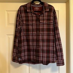 REI medium Wallace Lake Flannel Shirt. Made of 100% cotton.